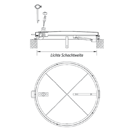 Schachtabdeckung Typ Brunnen rund Skizze