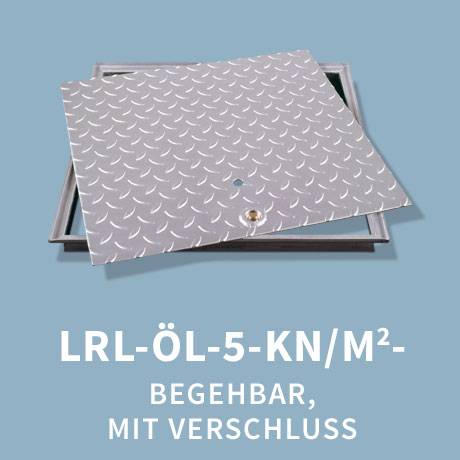 Schachtabdeckung: Typ Normal LRL Oel 5kNqm begehbar mit Verschluss
