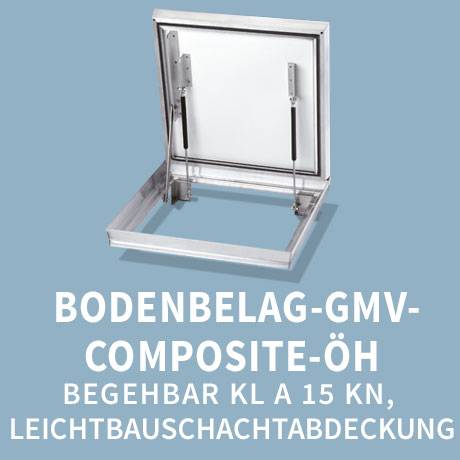 Schachtabdeckung: Typ Bodenbelag Composite ÖH begehbar Leichtbauschachtabdeckung tagwasserdicht mit Öffnungshilfe