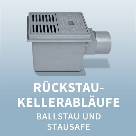 Rückstau-Kellerabläufe, Ballstau und Stausafe
