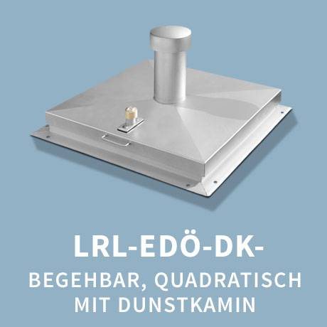 Schachtabdeckung: Typ Brunnen LRL EDOE begehbar quadratisch mit Dunstkamin